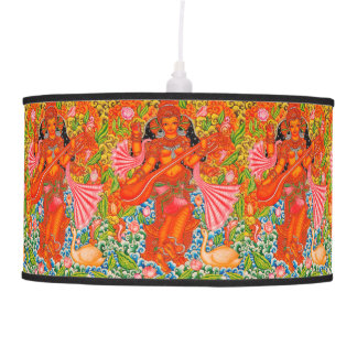 SARASWATI HINDU GODDESS OF LEARNING CEILING LAMPS