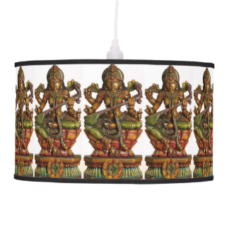 SARASWATI HINDU GODDESS OF LEARNING HANGING PENDANT LAMP