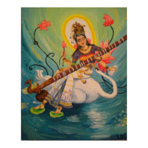 Saraswati Painting posters