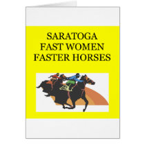 SARATOGA racing Greeting Card