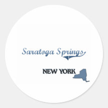 Saratoga Springs New York City Classic Sticker