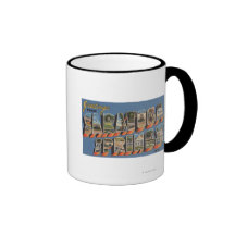 Saratoga Springs, New York - Large Letter Scenes Coffee Mug
