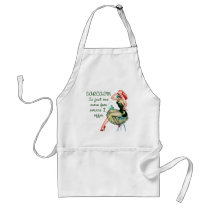 Sarcasm Pin Up Girl aprons by Stript Sarcasm Pin Up Girl aprons