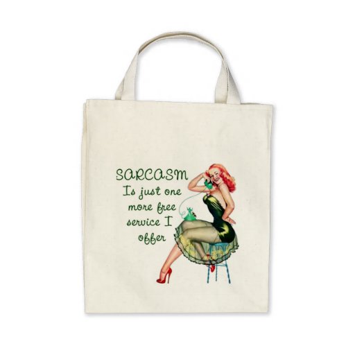 Sarcasm Pin Up Girl Bag