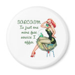 Sarcasm Pin Up Girl magnets