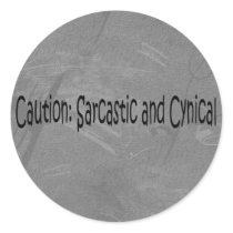 Sarcastic and Cynical Sticker by ramey7 Sarcastic and Cynical Sticker