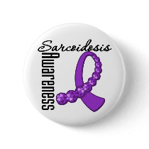 Sarcoidosis Awareness Gemstone Ribbon buttons