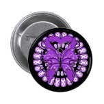 Sarcoidosis Butterfly Circle of Ribbons buttons