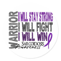 Sarcoidosis Warrior Round Sticker
