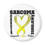 Sarcoma Awareness Brushed Heart Ribbon
