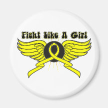Sarcoma Cancer Fight Like A Girl Wings Refrigerator Magnets