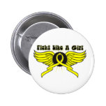 Sarcoma Cancer Fight Like A Girl Wings buttons