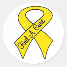 Sarcoma Cancer Find a Cure Round Sticker