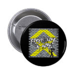 Sarcoma Cancer Graffiti Wall Fight Like A Girl Pinback Buttons