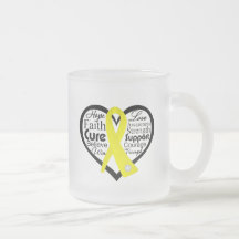 Sarcoma Cancer Heart Ribbon Collage Mug