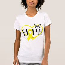 Sarcoma Cancer Hope Butterfly Heart Décor T Shirts