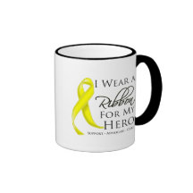Sarcoma Cancer I Wear a Ribbon For My Hero Mugs