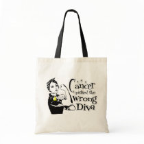 Sarcoma Cancer Picked The Wrong Diva Tote Bag