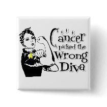 Sarcoma Cancer Picked The Wrong Diva Pin