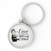 Sarcoma Cancer Picked The Wrong Diva Keychain