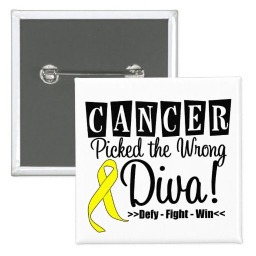 Sarcoma Cancer Picked The Wrong Diva v2 Pin