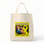 Sarcoma Cancer Rosie Riveter - Fight Like a Girl bags