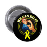 Sarcoma Cancer - Rosie The Riveter - We Can Do It buttons