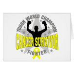 Sarcoma Cancer Tough World Champion Survivor Greeting Cards