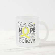 Sarcoma Cancer Typographic Faith Love Hope Coffee Mug