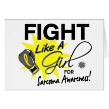 Sarcoma Fight Like A Girl 11.3 Greeting Cards