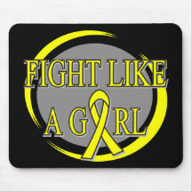 Sarcoma Fight Like A Girl Circular Mouse Pads
