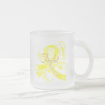 Sarcoma Fight Like a Girl Flourish Coffee Mugs