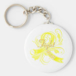 Sarcoma Fight Like a Girl Flourish Keychains