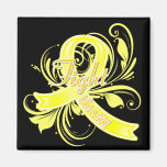 Sarcoma Fight Like a Girl Flourish Refrigerator Magnet