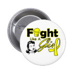 Sarcoma Fight Like A Girl - Retro Girl buttons