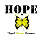 Sarcoma Hope Butterfly Tee Shirt