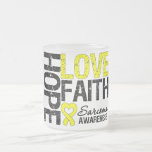 Sarcoma Hope Love Faith Mugs
