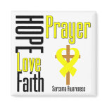 Sarcoma Hope Love Faith Prayer Cross magnets