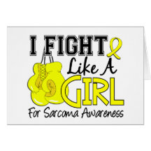 Sarcoma I Fight Like A Girl 15.5 Greeting Card