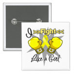 Sarcoma I Fight Like a Girl With Gloves buttons