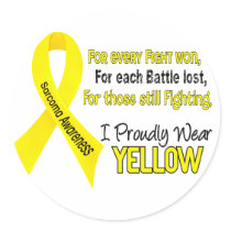 Sarcoma I Proudly Wear Yellow 1 stickers