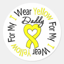 Sarcoma I Wear Yellow Ribbon For My Daddy Stickers