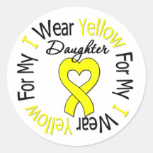 Sarcoma I Wear Yellow Ribbon For My Daughter Sticker