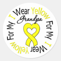 Sarcoma I Wear Yellow Ribbon For My Grandpa Sticker