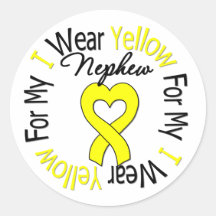 Sarcoma I Wear Yellow Ribbon For My Nephew Sticker