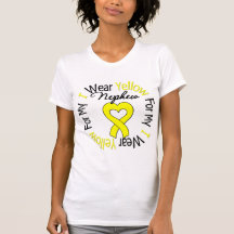 Sarcoma I Wear Yellow Ribbon For My Nephew Tee Shirts