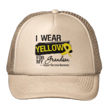 Sarcoma Ribbon For My Grandson Mesh Hats