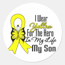Sarcoma Ribbon My Hero My Son Stickers