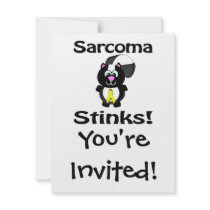 Sarcoma Stinks Skunk Awareness Design Invitation