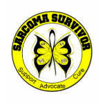 Sarcoma Survivor Butterfly Tee Shirt